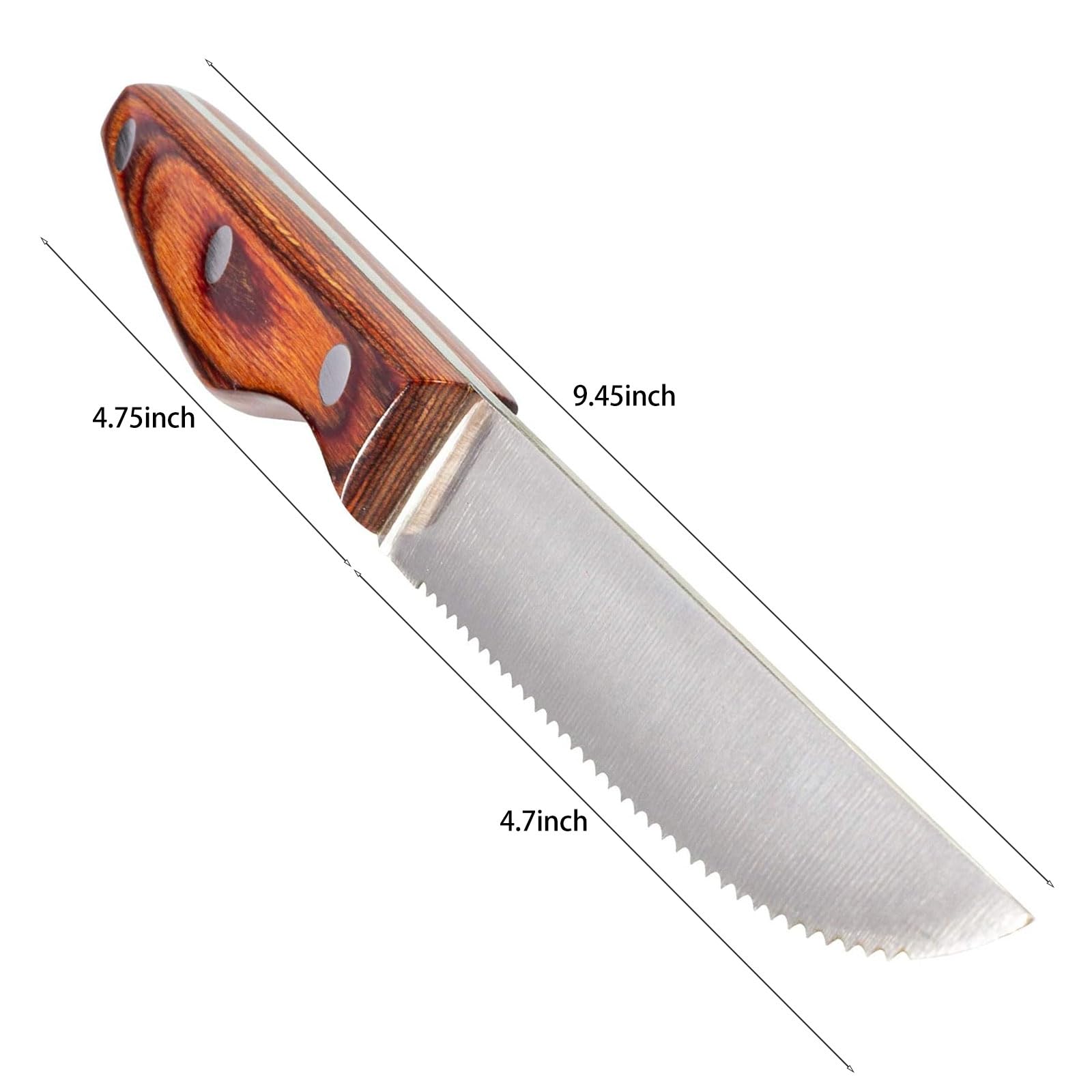 JXWING serrated blade action for easy sawing through meat and crust