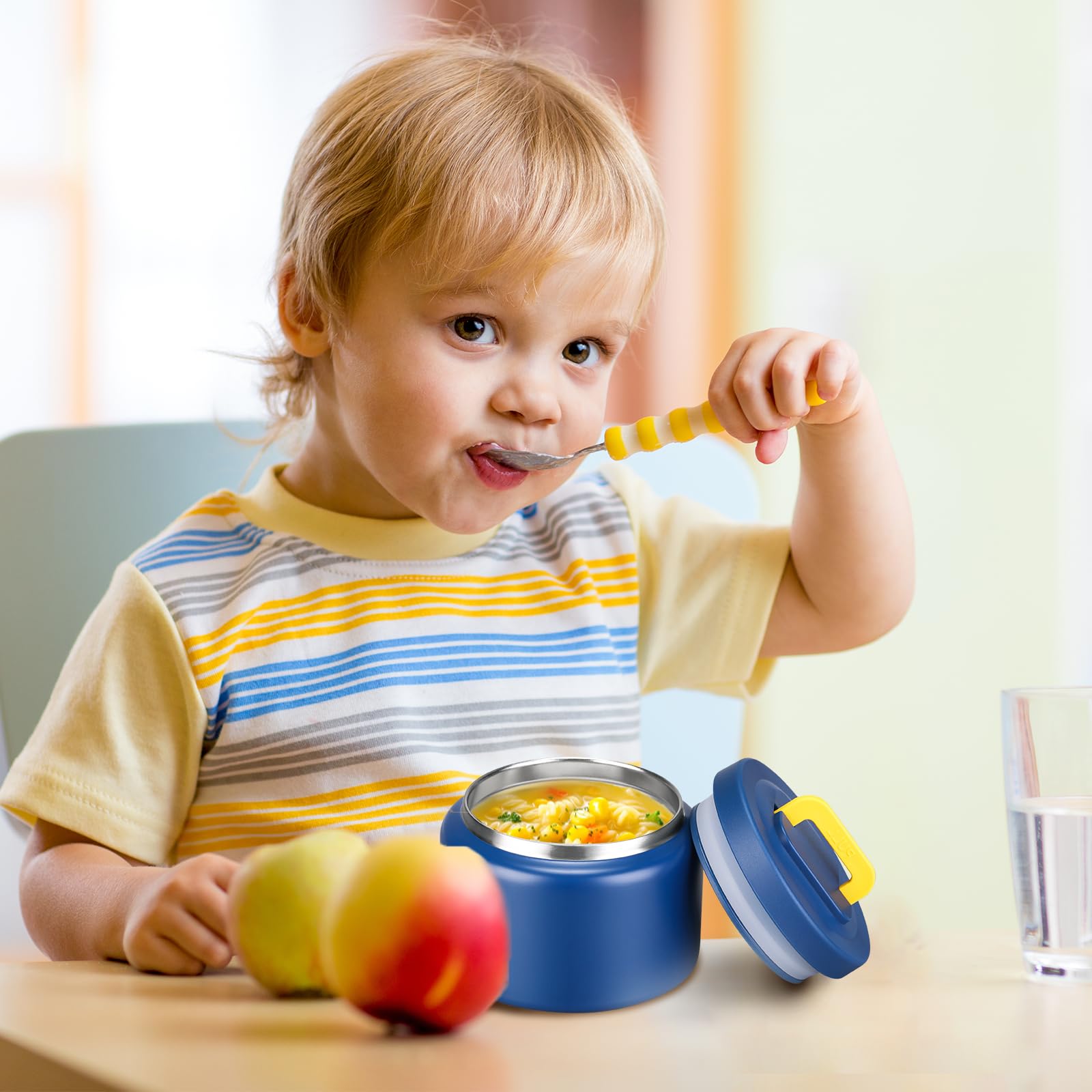JXXM blue-pure jar ideal for school lunches and gifts.