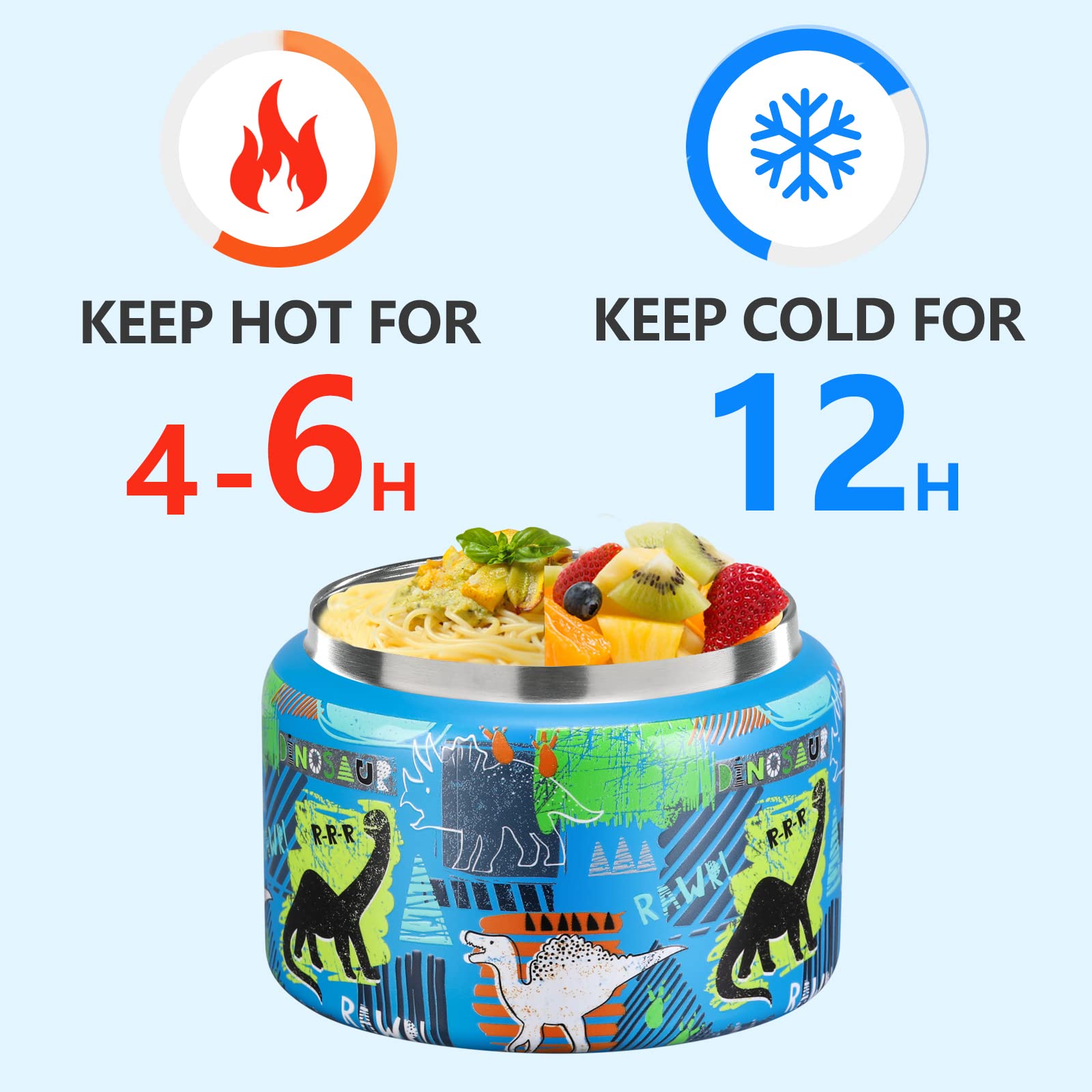 JXXM 8oz thermo jar leak-proof gasket prevents spills.