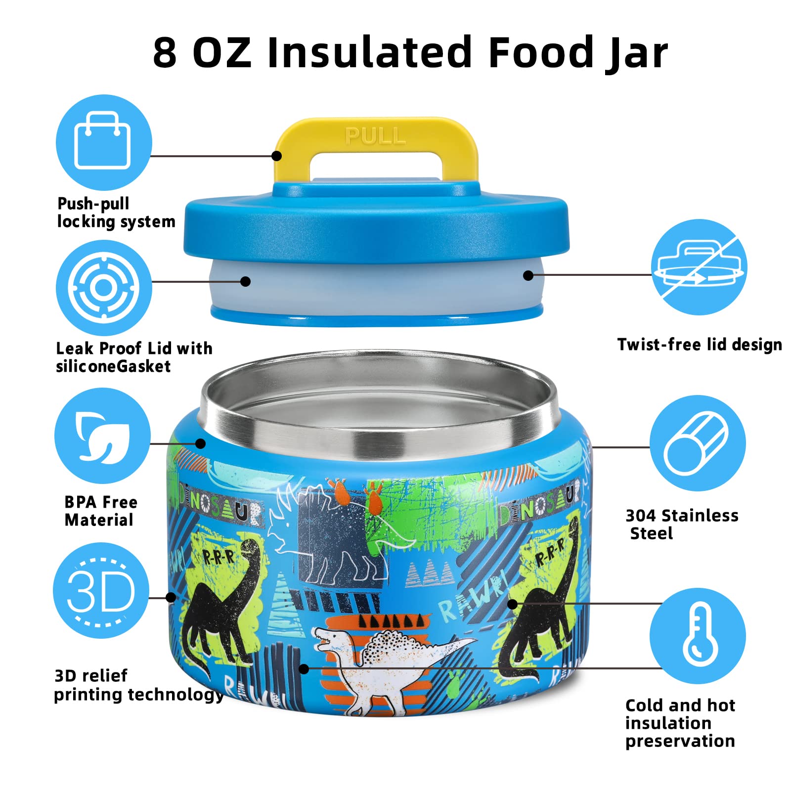 JXXM jar wide-mouth for easy filling and cleaning.