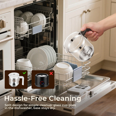 Dishwasher-safe design simplifies after-use cleanup.