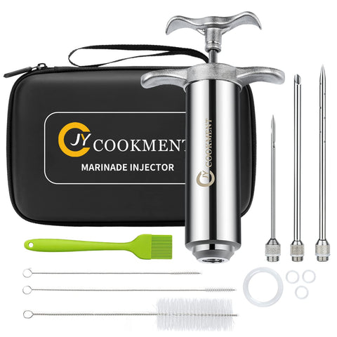 JY COOKMENT meat injector barrel 2oz for even marinade distribution