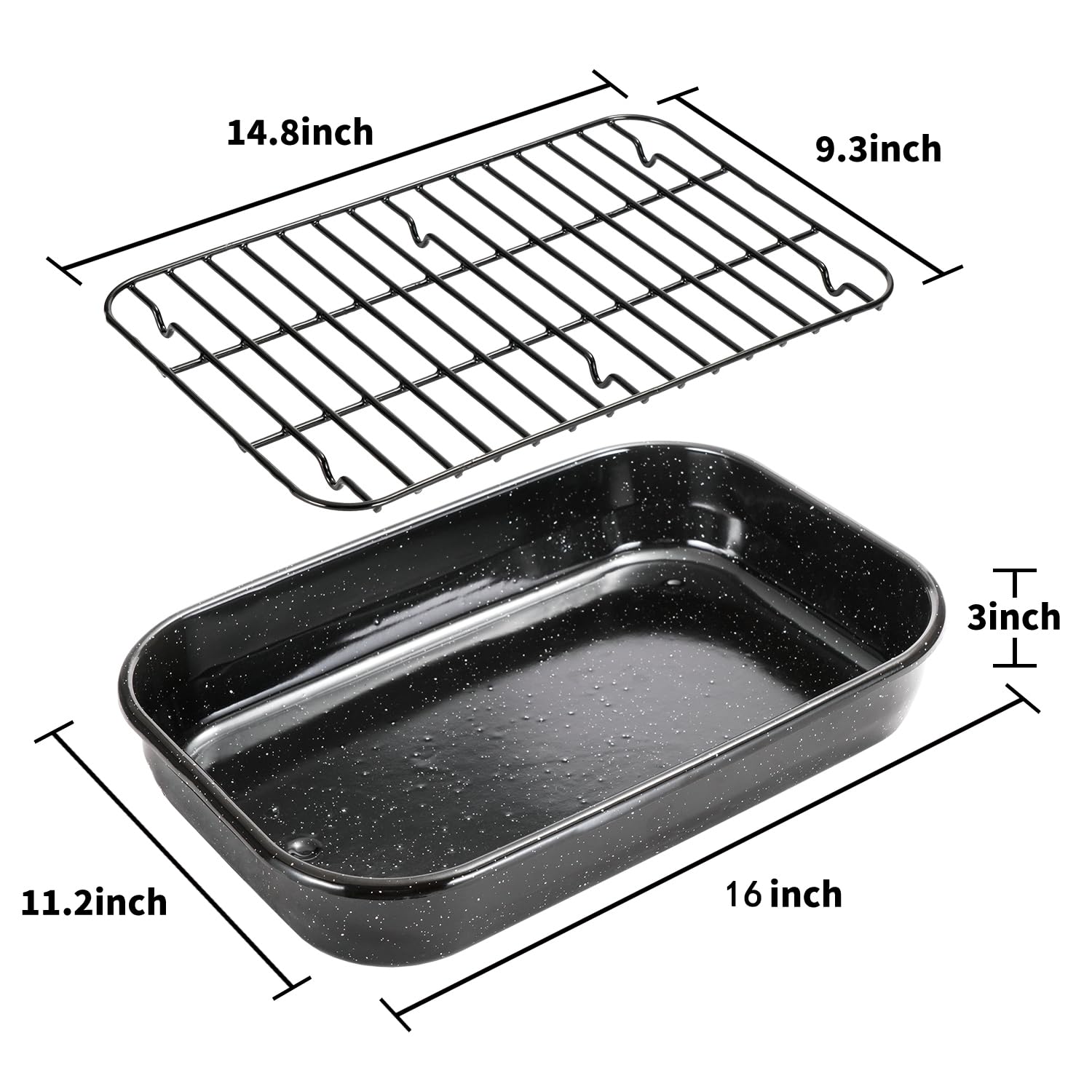 JY COOKMENT lid convertible to open roasting pot for flexibility