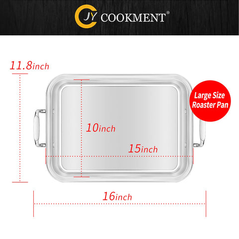 JY COOKMENT stainless steel handle detail emphasizes durability and grip.