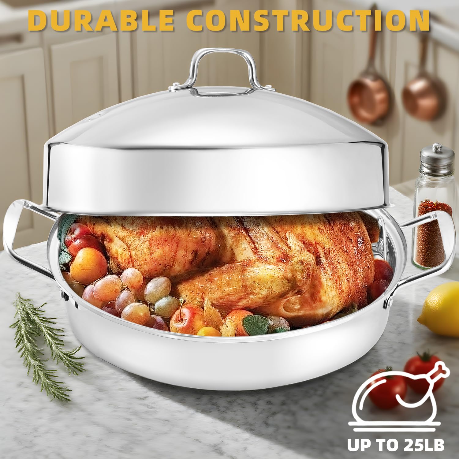 Stainless steel interior resists sticking for easy cleaning and daily use.
