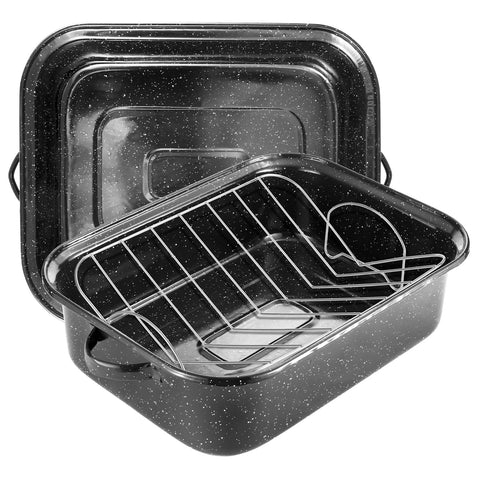 JY COOKMENT V shaped rack promotes even roasting.