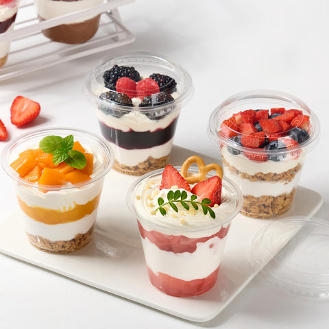Jycnolm stackable cups save space and simplify prep.