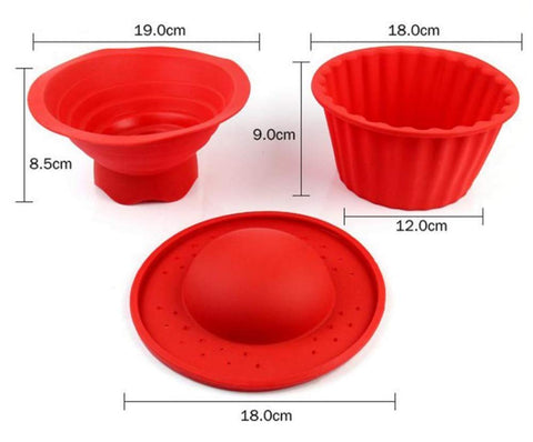 JYNHOOR red silicone molds close-up; flexible non-stick surface