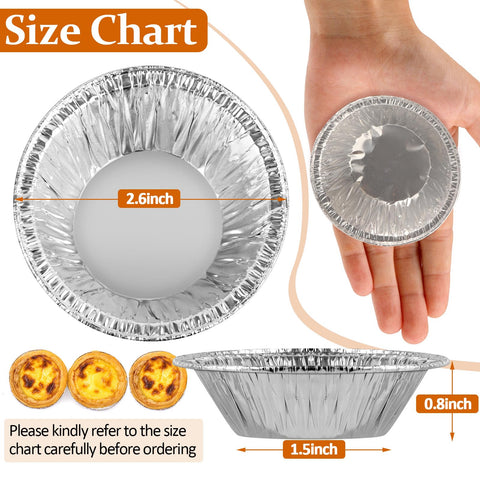 Jyongmer mini pie pans stacked view demonstrates easy storage and disposal