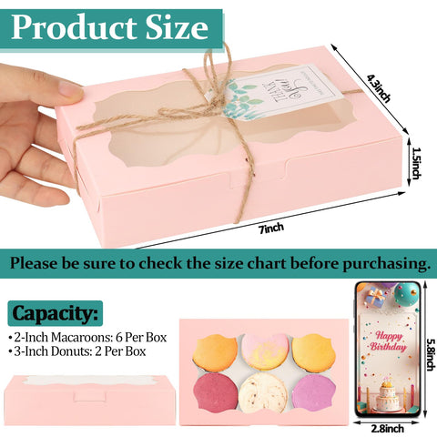 Jyongmer 40-pack pink kraft boxes arranged for gifting
