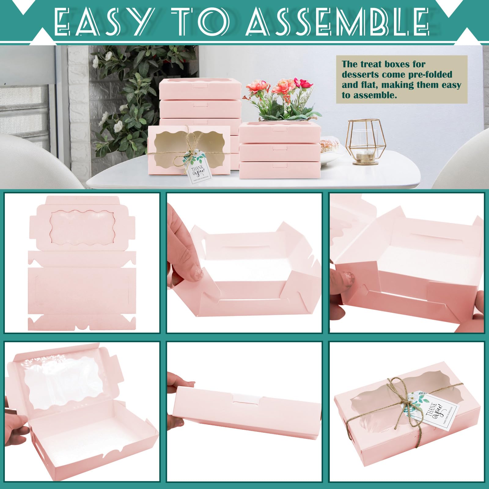 Jyongmer cookie box with tags for a polished gift presentation