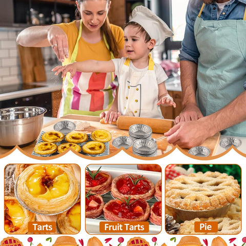 Jyongmer foil mini pans oven-ready image shows heat-safe baking option
