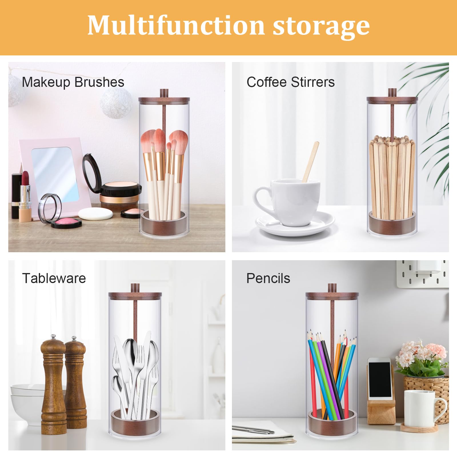 JYPS straw dispenser used in kitchen, office, and cafe settings.