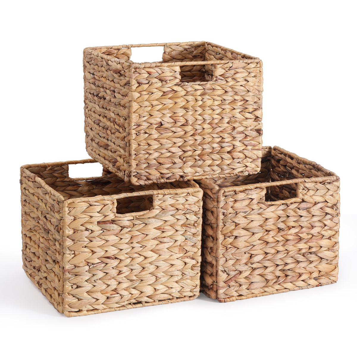 JYXIN water hyacinth basket weave close-up showing natural texture for elegant storage