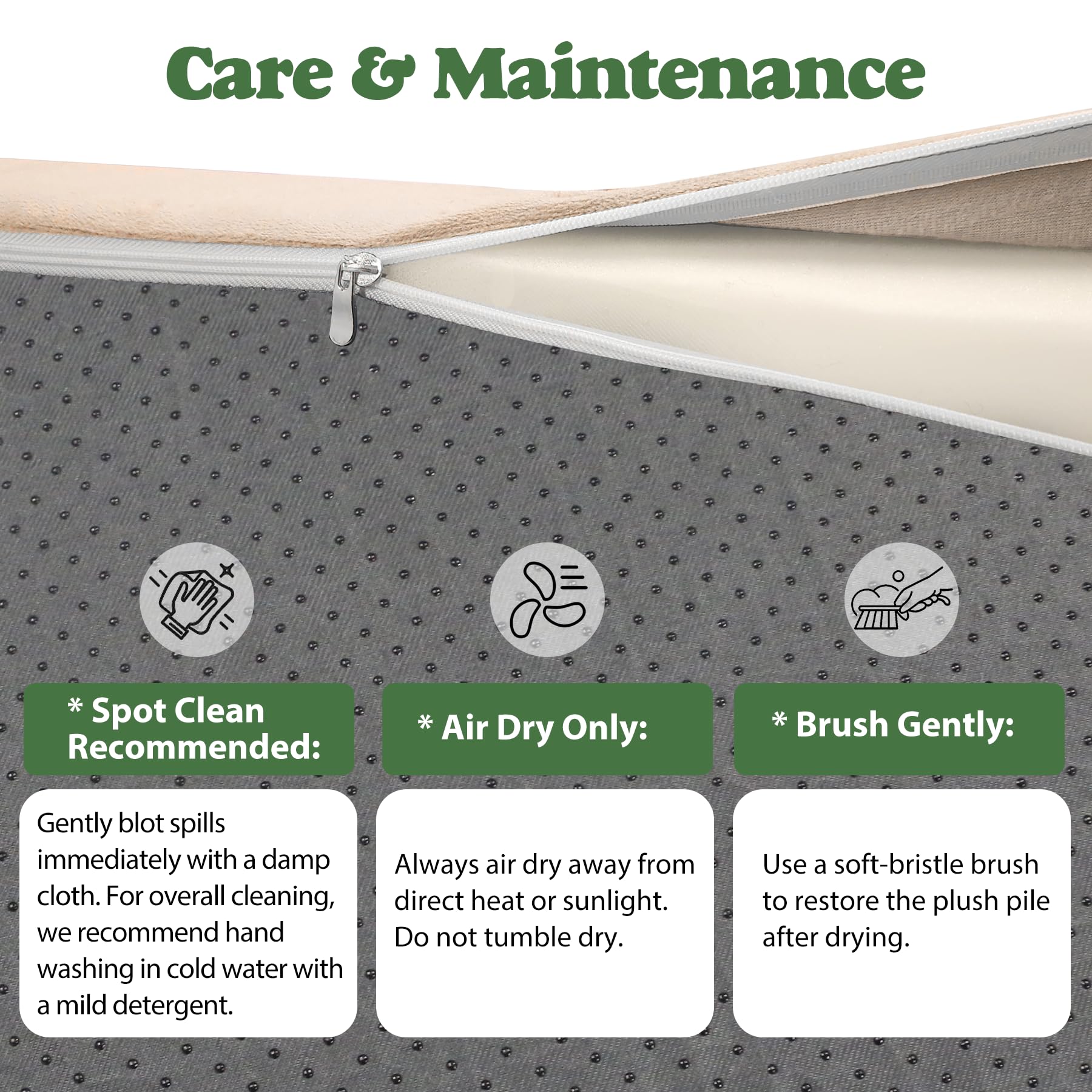JZHLLA removable zip covers in beige simplify cleaning