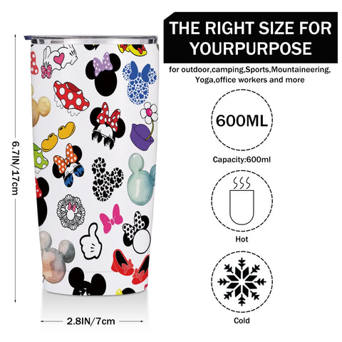Jztco Magic Mouse tumbler closeup pattern highlighting waterproof design and durable finish.