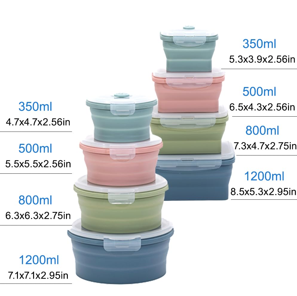 K HOME VT indigo container stacked neatly in a dishwasher-safe system.