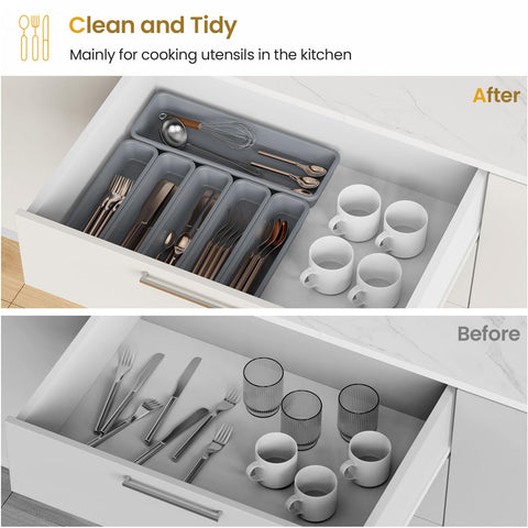 K KORKUAN silicone drawer organizer dishwasher-safe for easy cleaning