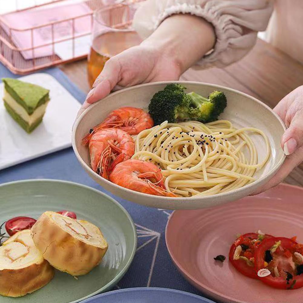 K Y KANGYUN 9in blue plate, durable wheat straw, perfect for family dinners