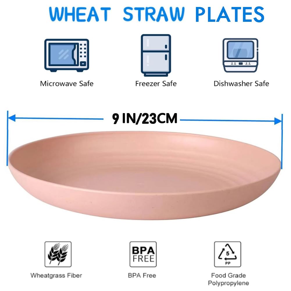 K Y KANGYUN 9in yellow plate, light and stackable for camping lunches