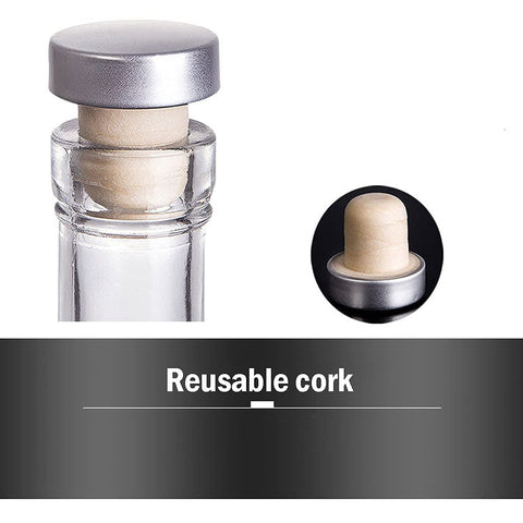 Kaachli bottle with cork stopper ensures a snug seal for oils and vinegars