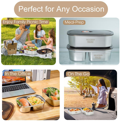 Kabbas bento box stackable and backpack-ready for easy packing