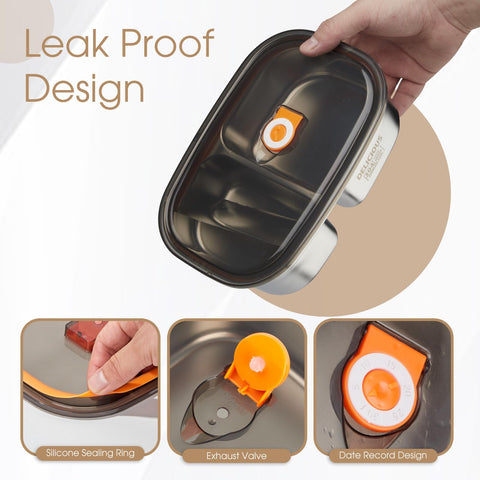 Kabbas bento box leak-proof seal prevents spills in your bag