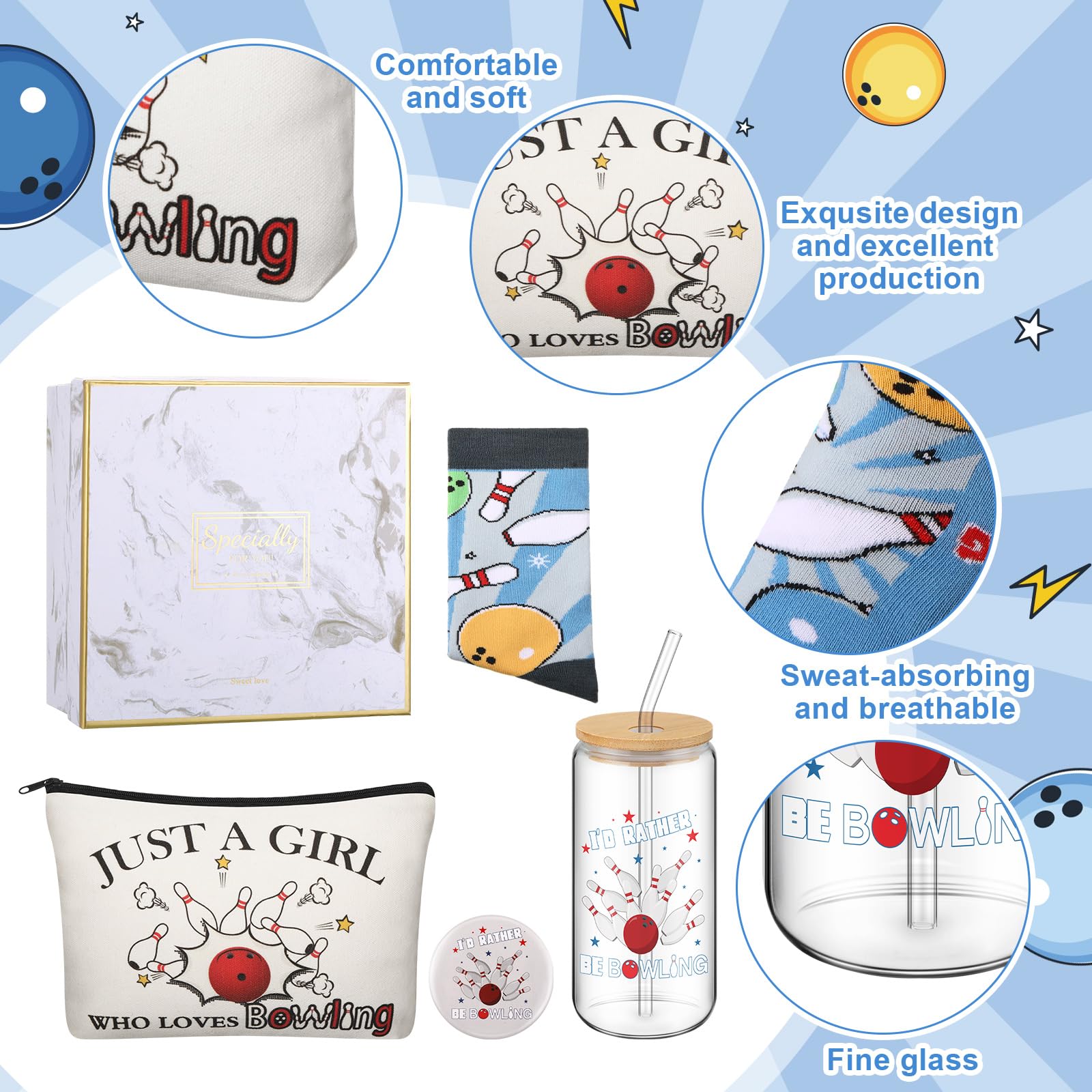 Kacctyen bowling pocket mirror, compact and sturdy for on-the-go touch-ups.