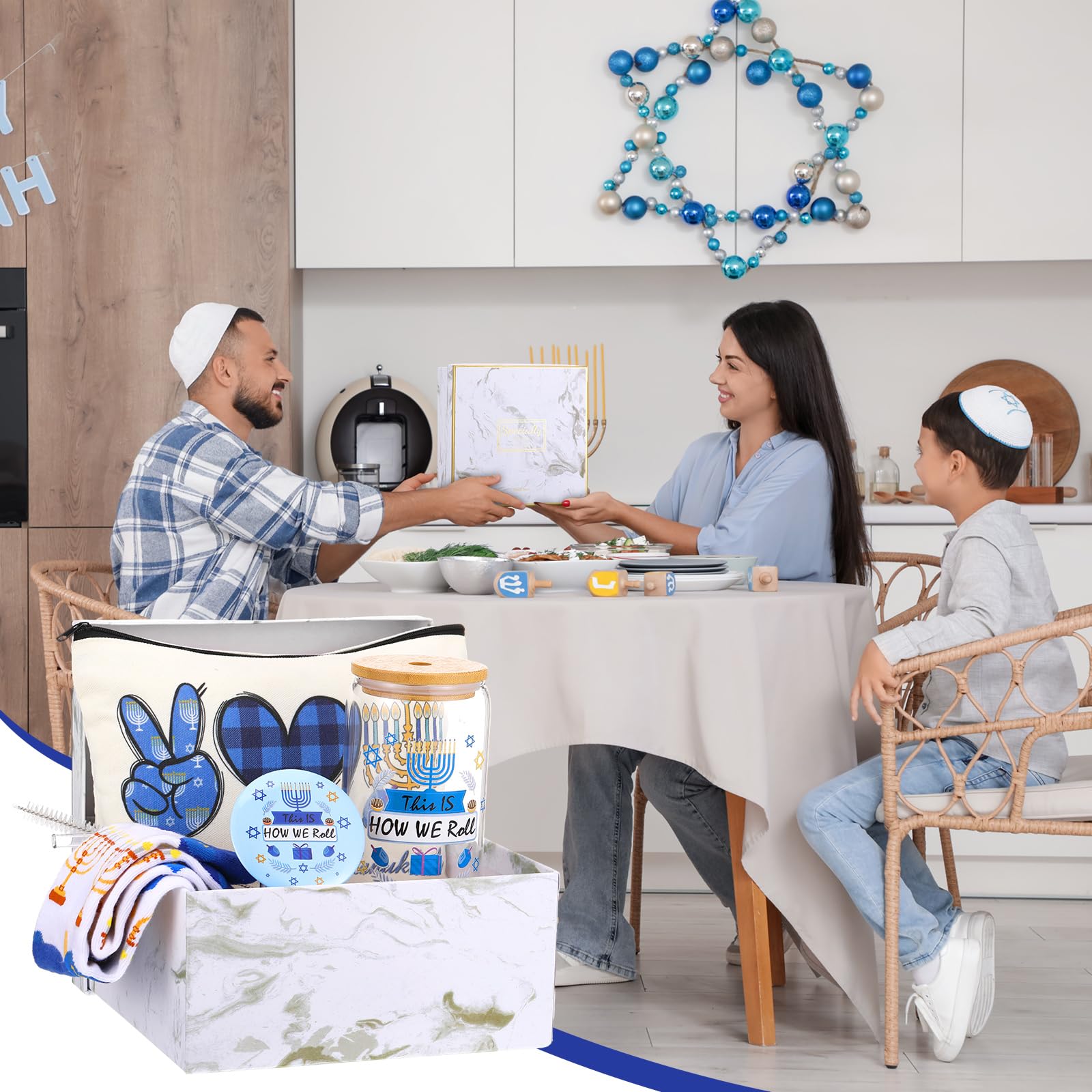 Kacctyen Hanukkah gift box is sturdy and ready for gifting