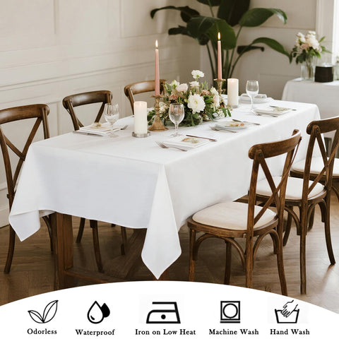 Kachanaa dining setup showcases easy care and wrinkle-free presentation.