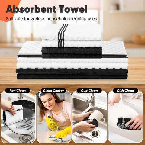 KacNacPro dish cloths 12x12 dry dishes efficiently and resist odor.