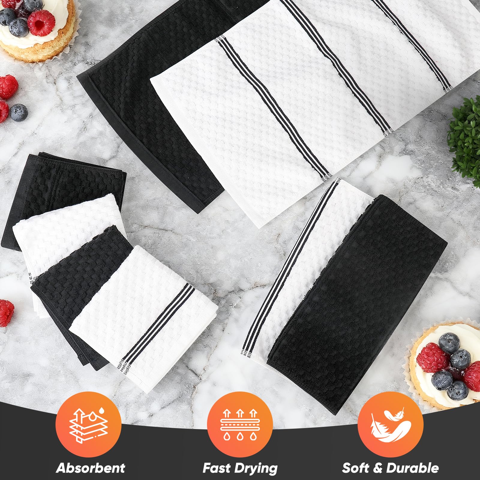 KacNacPro textured grip surface helps secure pots and pans.