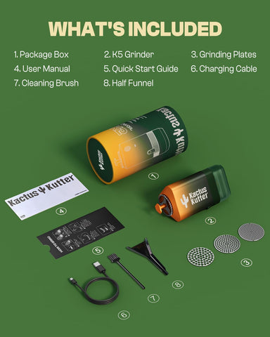 KACTUSKUTTER K5 grinder battery-powered portability for on-the-go cooking