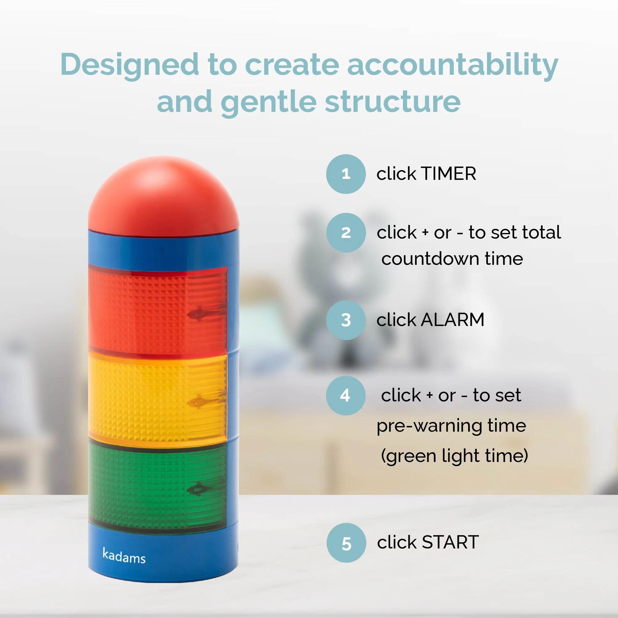 KADAMS memory function saves time by recalling previous timer settings.