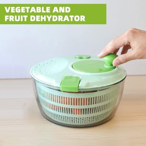 KAEASOUS salad spinner 4.2L dishwasher-safe parts for easy cleaning