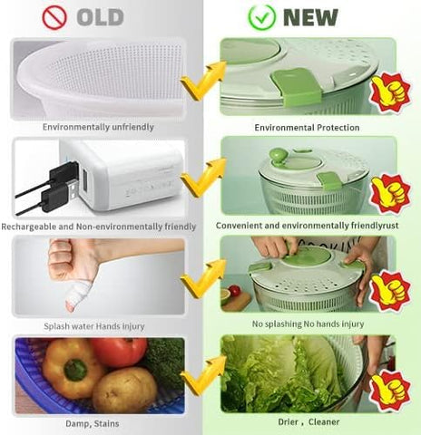KAEASOUS salad spinner 4.2L ergonomic handle for comfortable turning