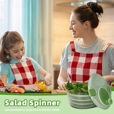 KAEASOUS salad spinner 4.2L lockable lids prevent splashes during use