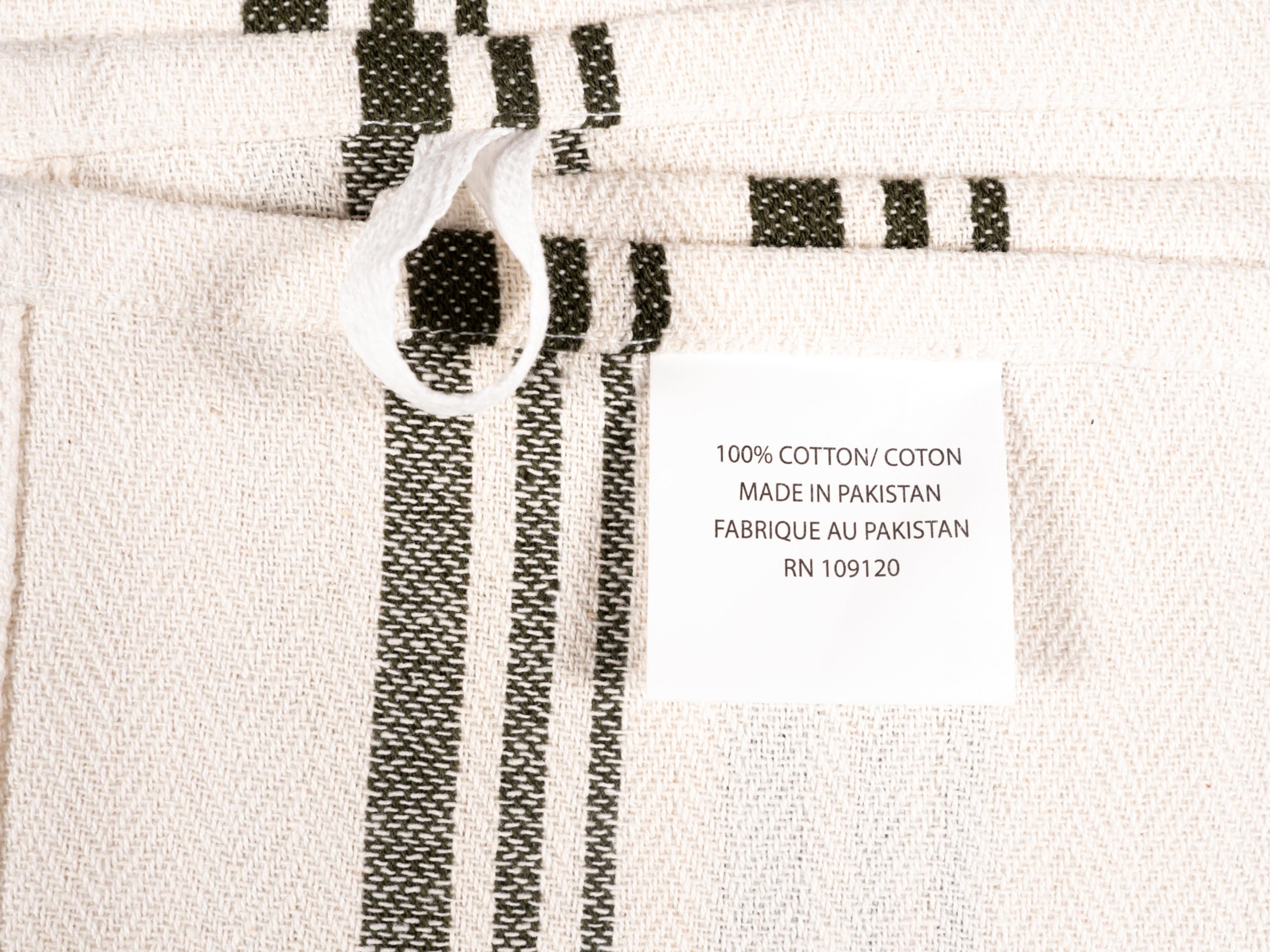 KAF Home kitchen towels multiuse olive stack, versatile for cooking, drying hands, and wiping surfaces.
