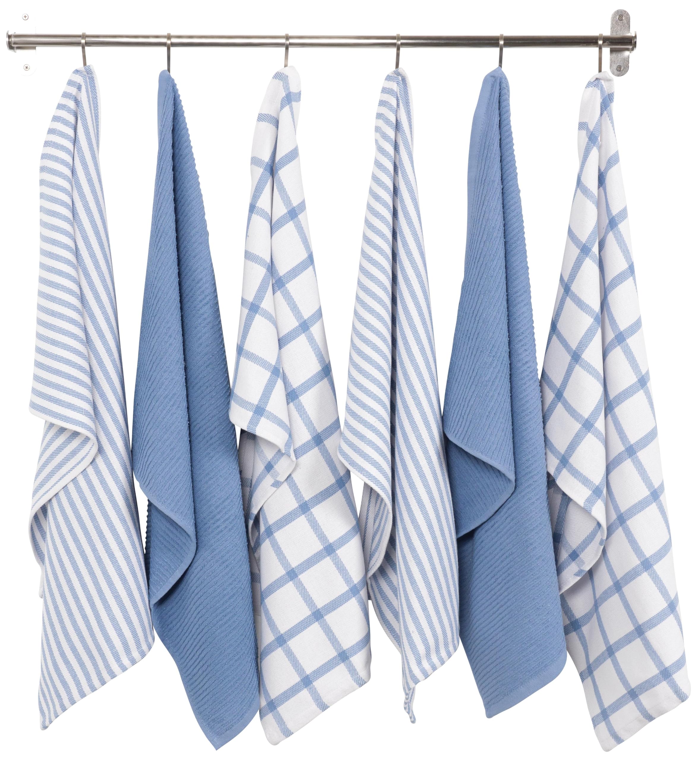 KAF Home denim terry towels ideal for spills and quick cleanups.