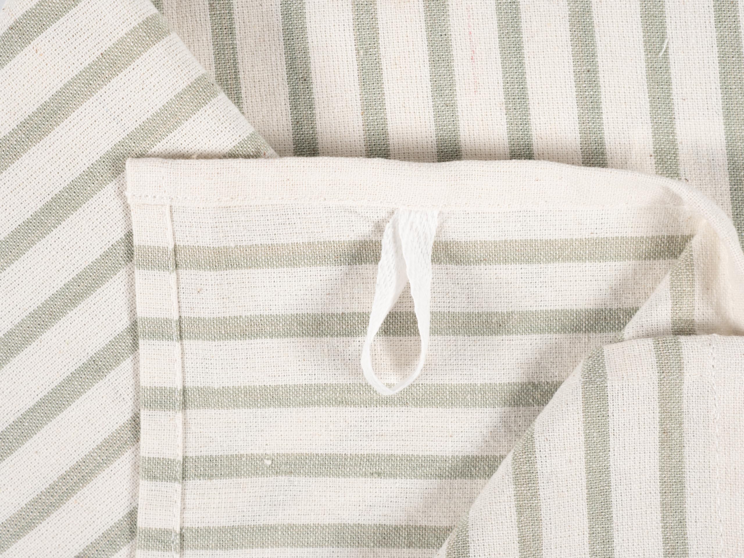 KAF Home Sage towels used during meal prep, absorbent and easy-care.
