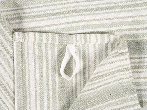 KAF Home Sage flat towels in bulk pack, kitchen-friendly and durable.