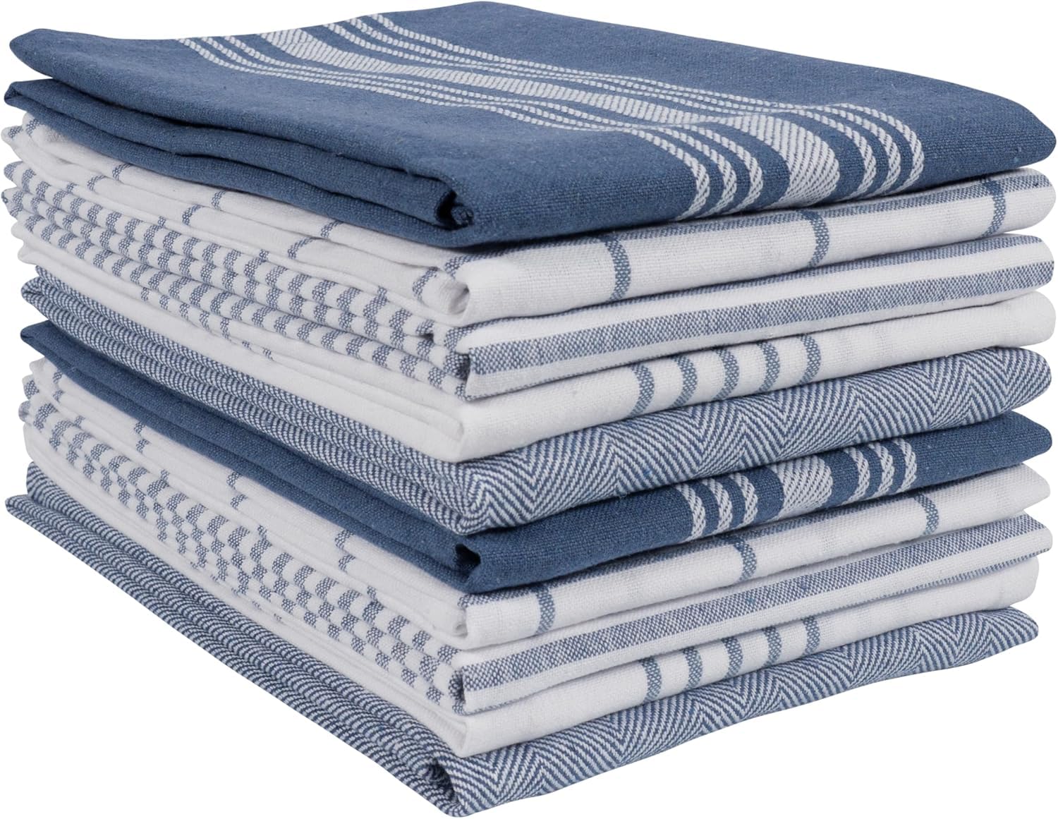 KAF Home Soho towels in blue-gray on counter showcasing absorbent fibers
