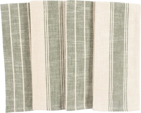KAF Home olive slubbed kitchen towel on hook, easy hanging and quick access.