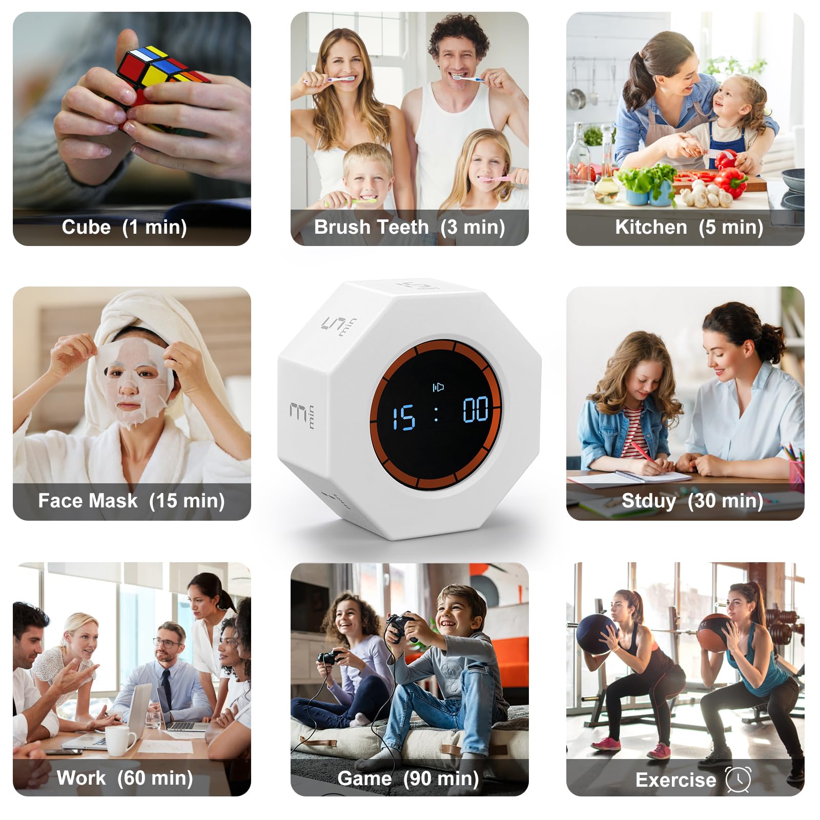 Kaflin classroom timer with three volume levels for environments.