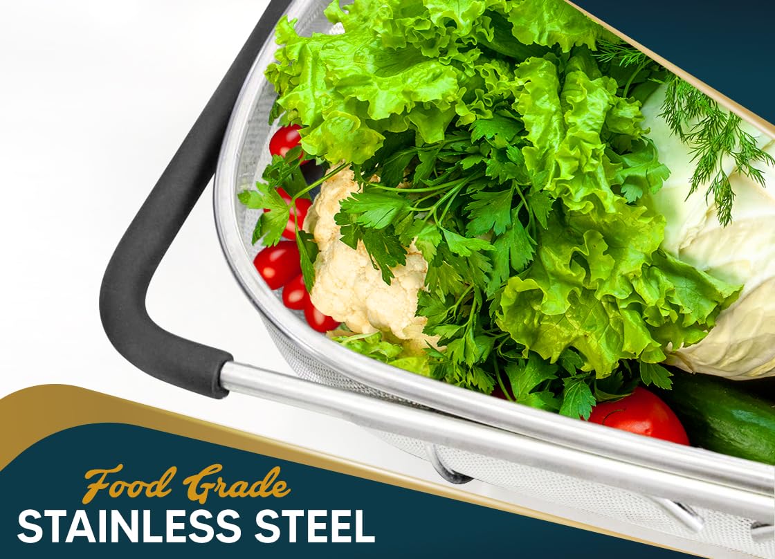 KAFOOR multipurpose strainer ideal for rinsing produce and drying ingredients.