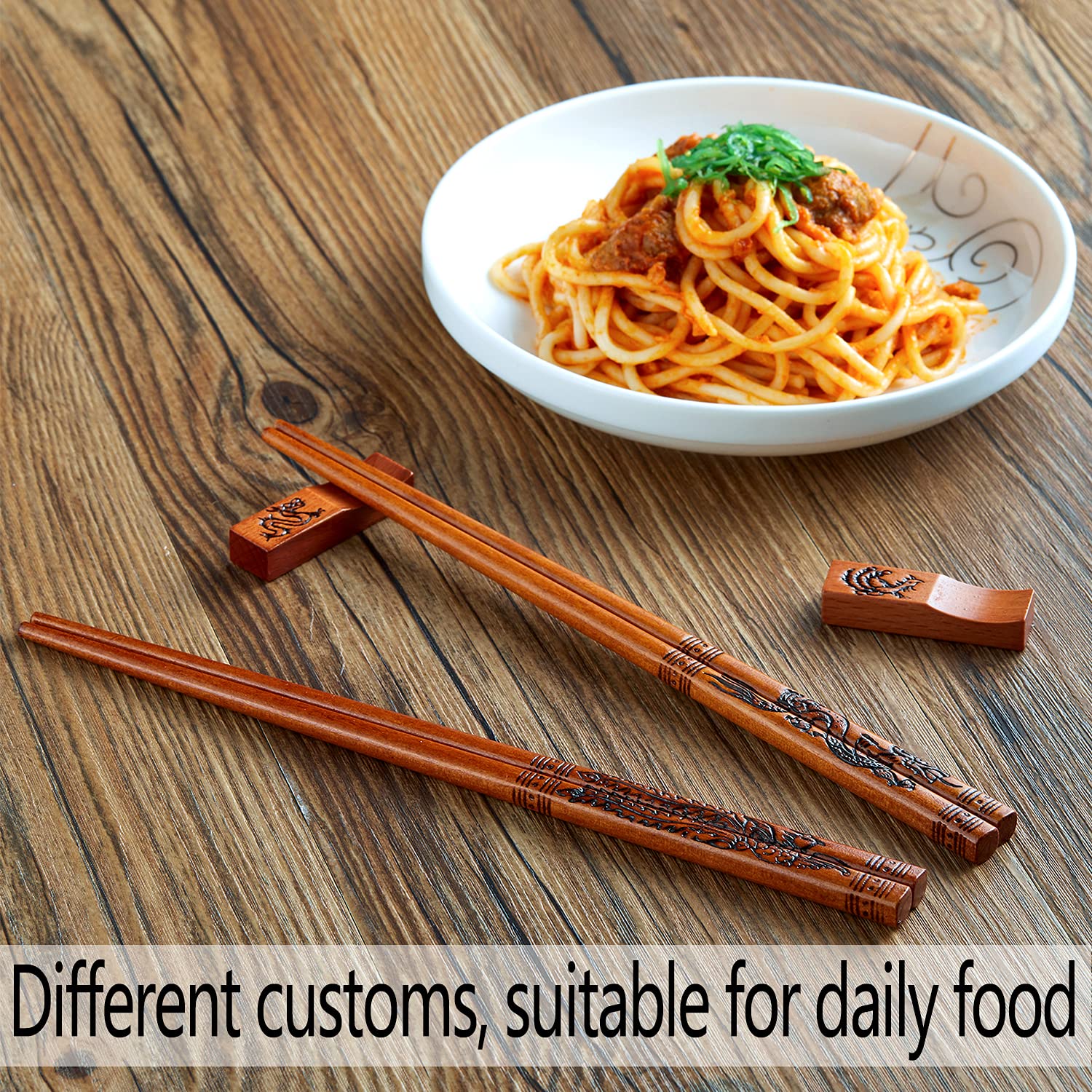 KAHACIYO chopsticks 23-5 cm length ideal for adults and kids alike