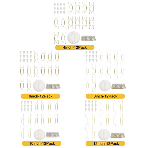 KAHIT 12-pack plate hangers with reinforced nails for secure mounting.