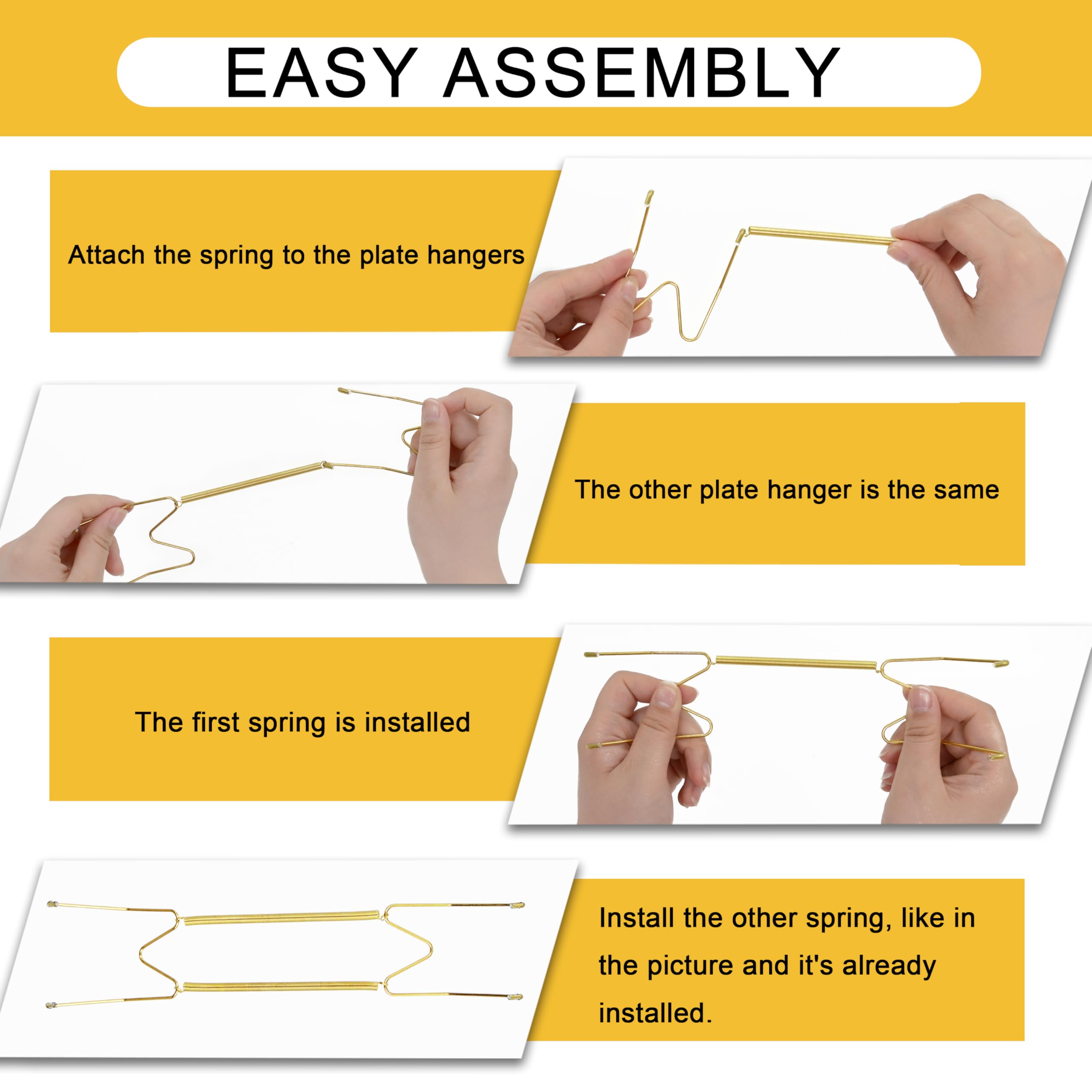 KAHIT plate hangers use an invisible front view for a clean display.