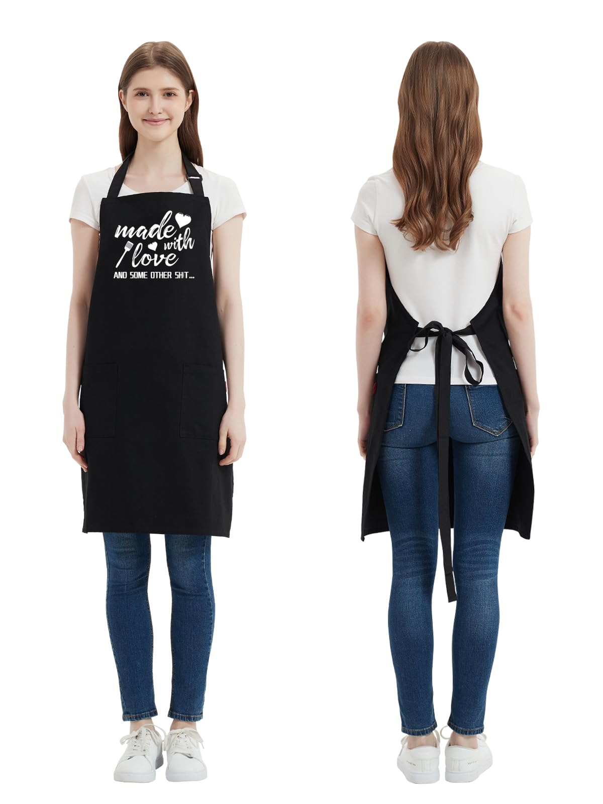 Kaidouma Funny Apron for Women cotton texture feels soft and durable