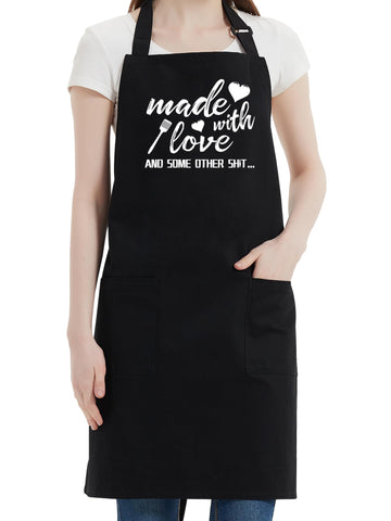 Kaidouma Funny Apron for Women full-coverage design protecting clothes in kitchen